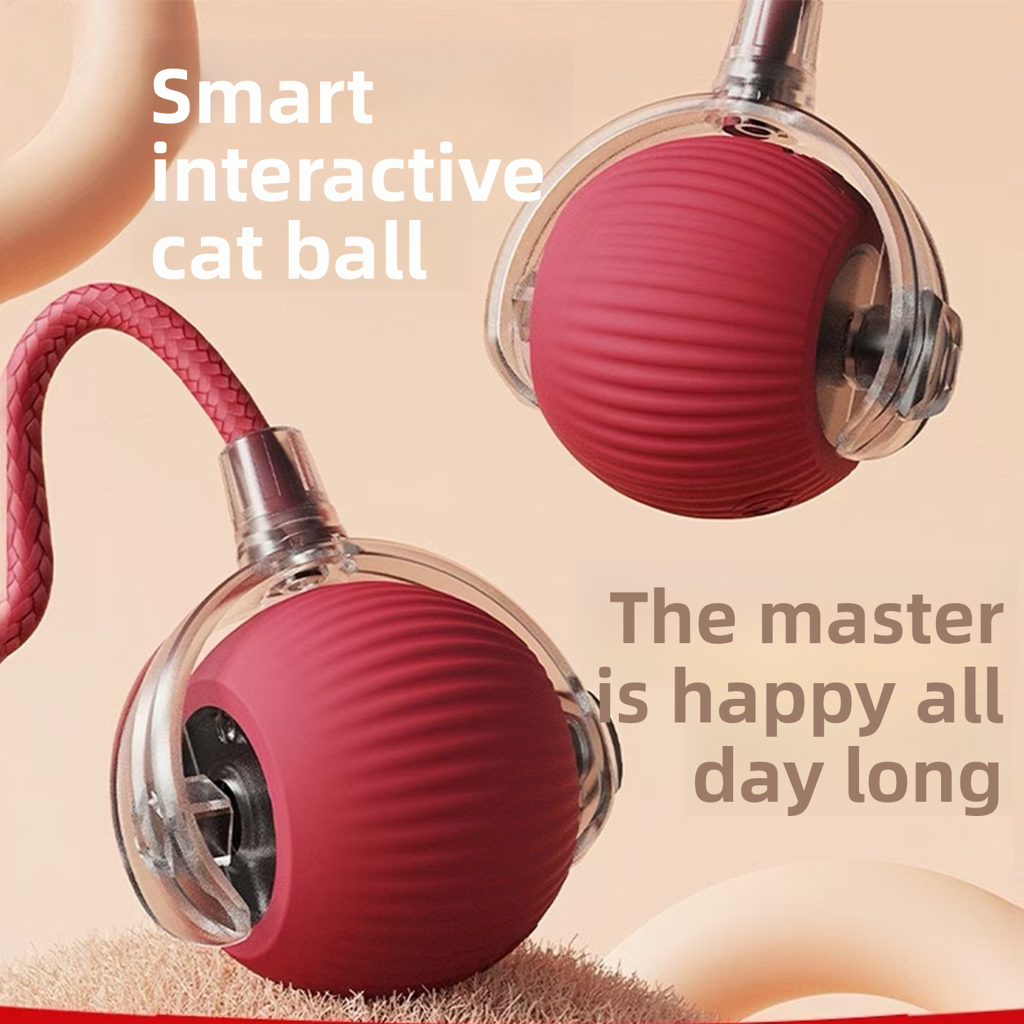 Interactive Pet Toy Ball with Adjustable Speeds